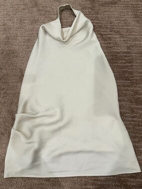 Aritzia Satin Cream Halter Neck Top